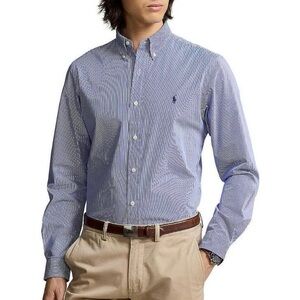 Ralph Lauren Navy and White Cotton Shirt